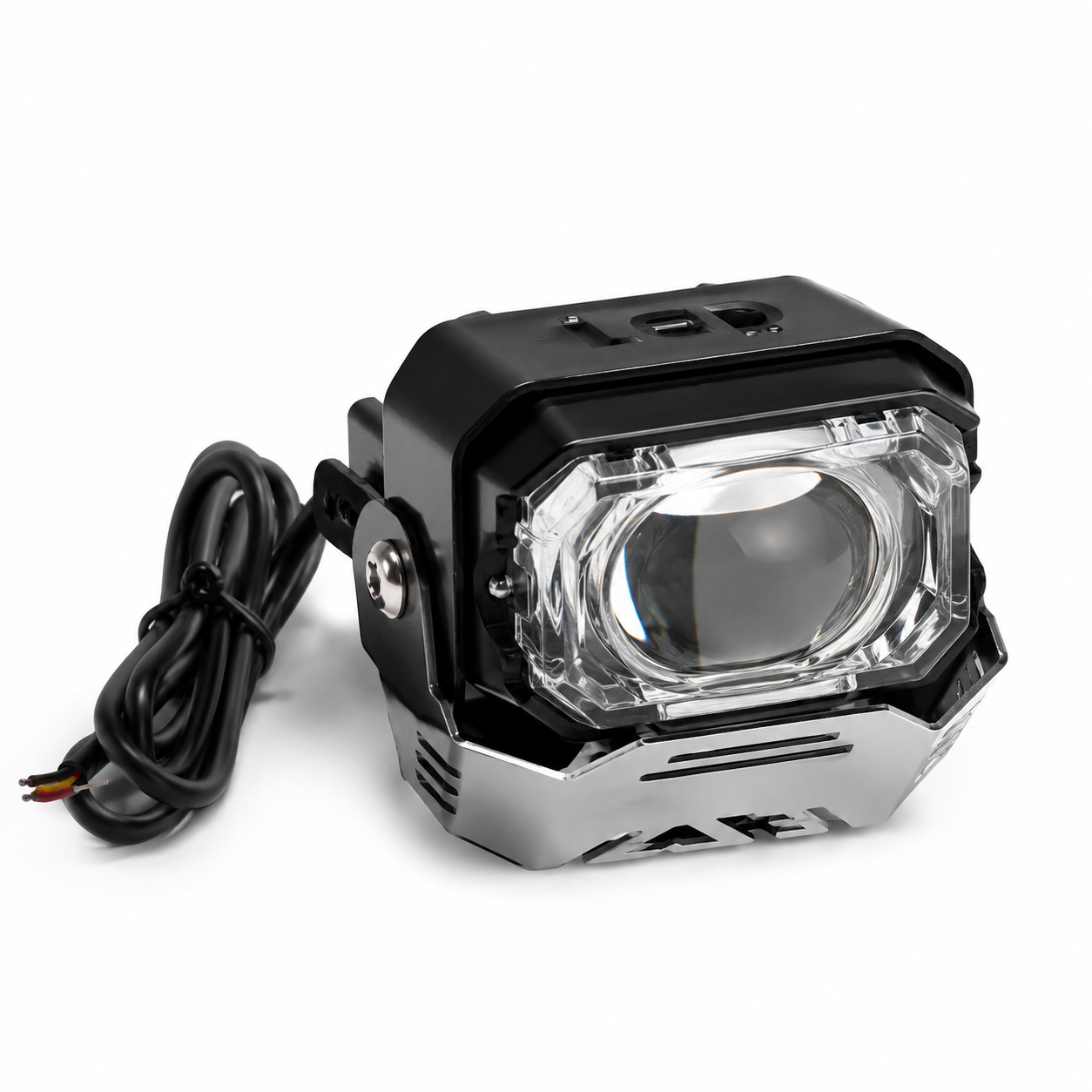 پروژکتور LED لنزدار موتورسیکلت مدل Super Focus با نور سفید، زرد و پلیسی